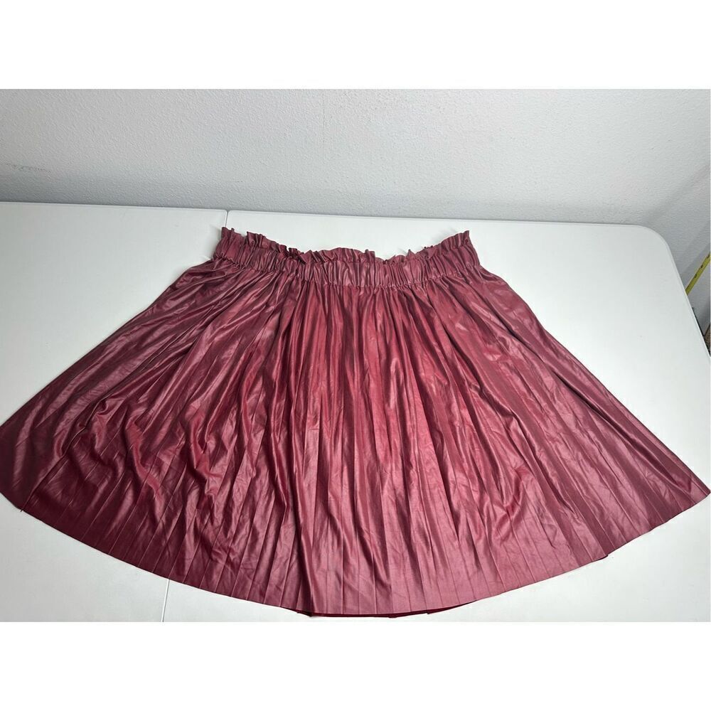 New Look Women’s Bohemian Pleated Burgundy Red Skirt Size 3X